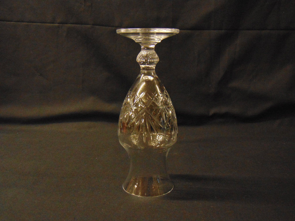 Vintage Cut glass Regency style vase.
