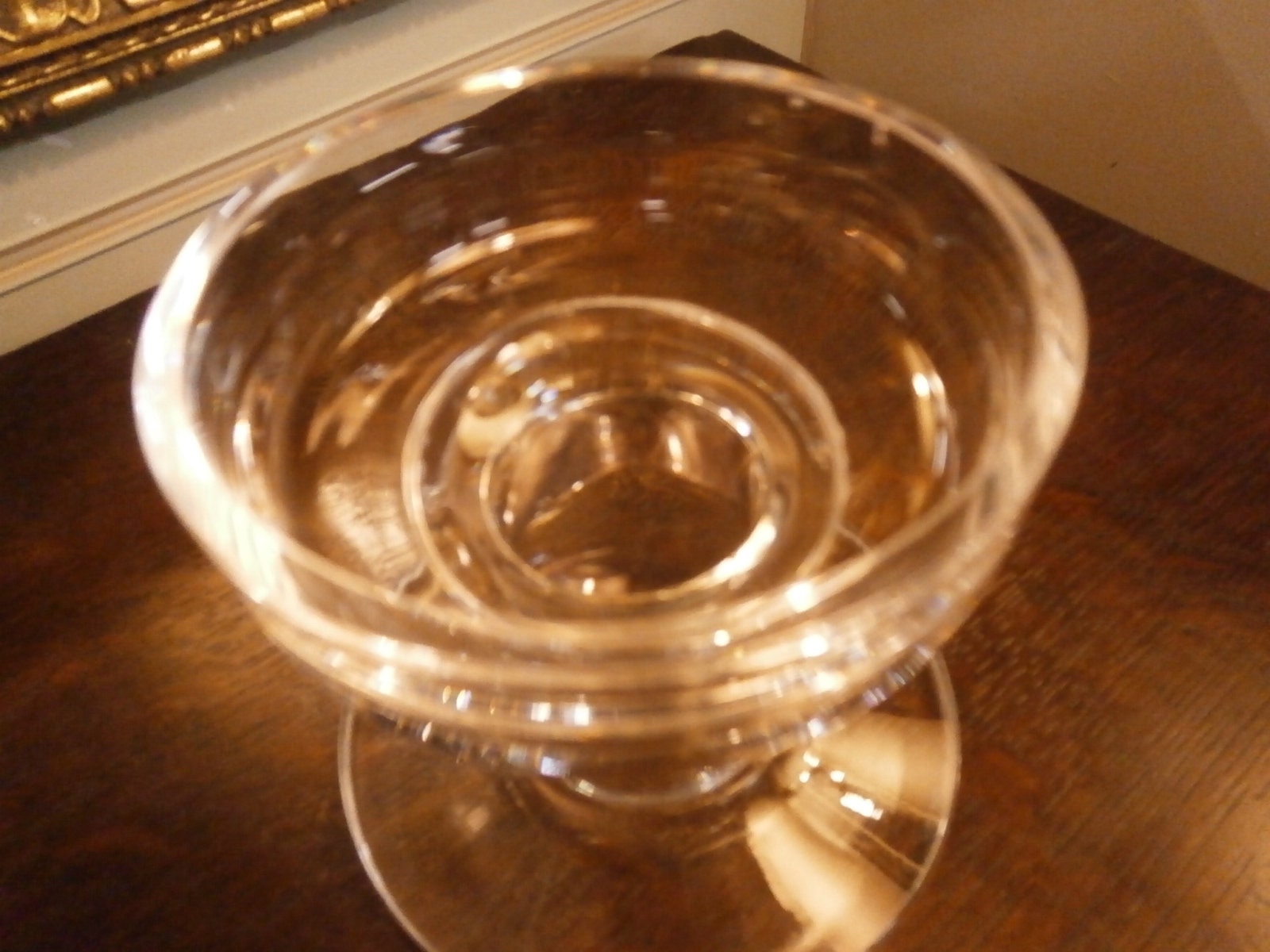 Small Glass Candlestick - Vintage