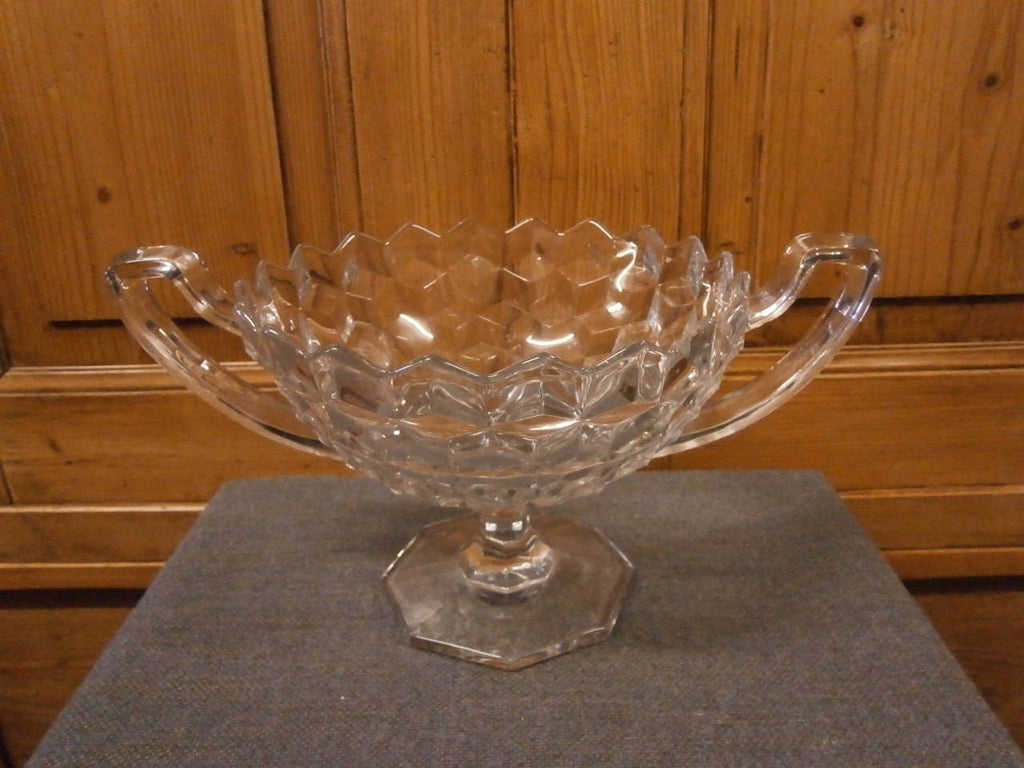 Art Deco Glass Handled Bowl- Vintage