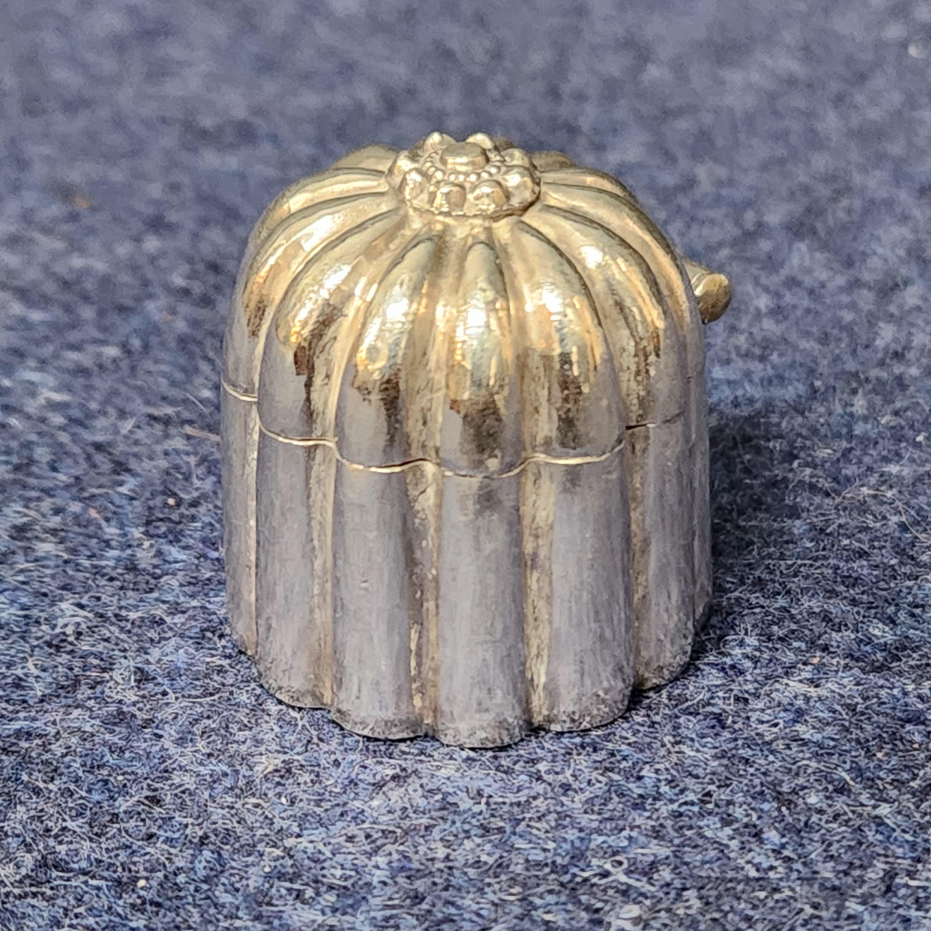 White Metal Pill Box