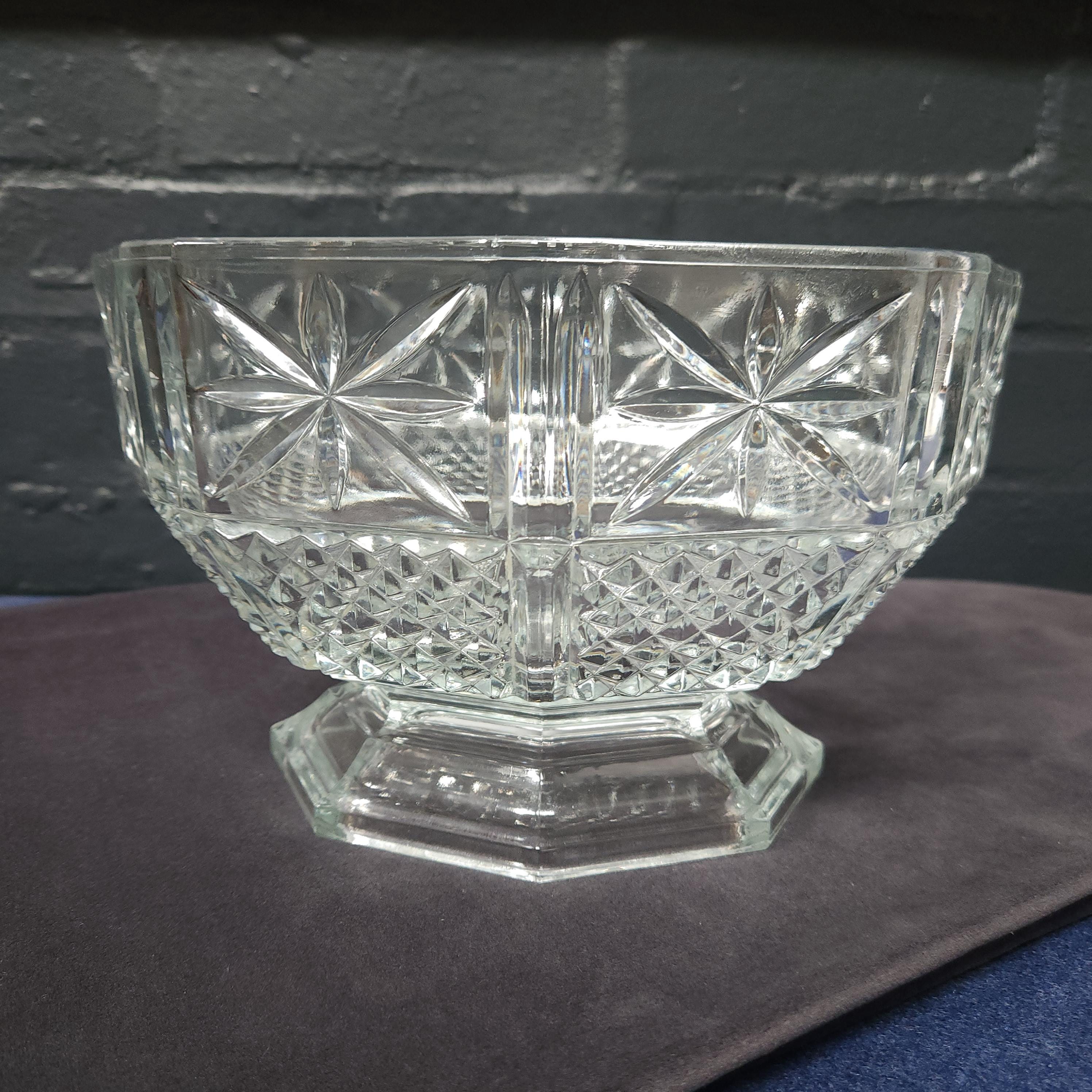 Italian Pressed Glass Decorative Bowl