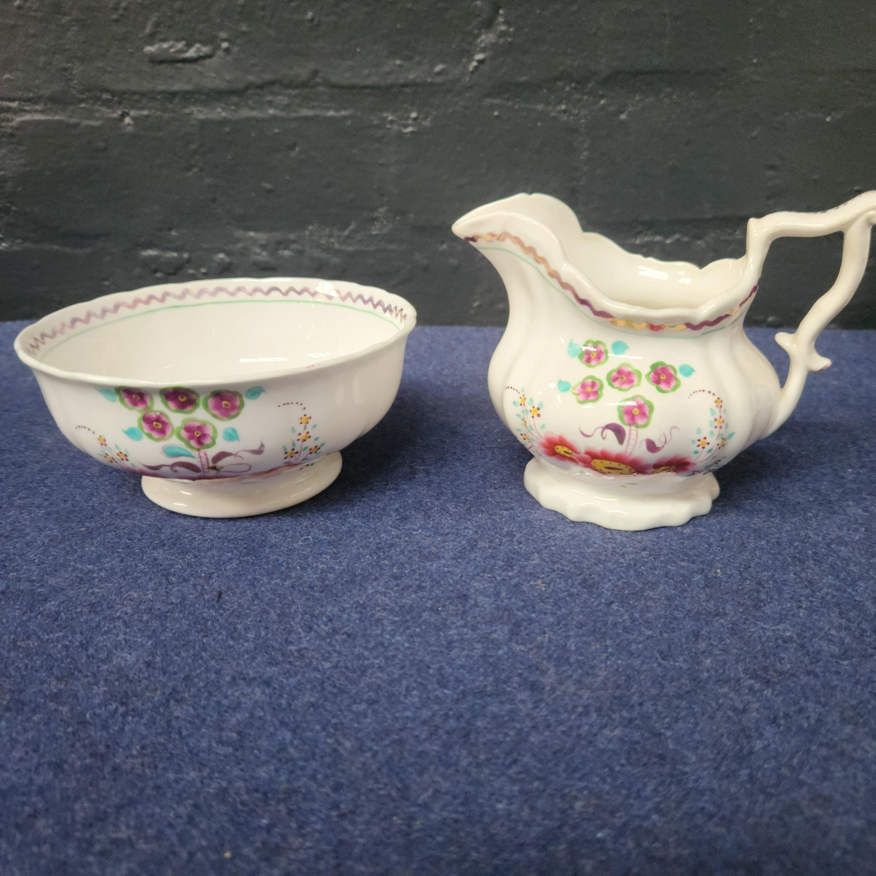 18thC Soft Paste Porcelain Tea Set - Possibly Newhall