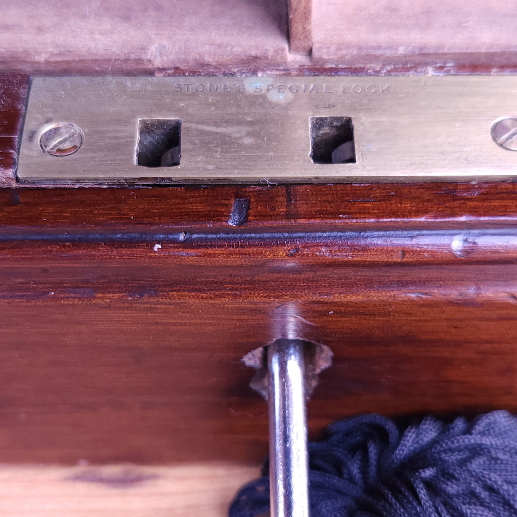 Vintage Tambour Cabinet with Pigeon Holes