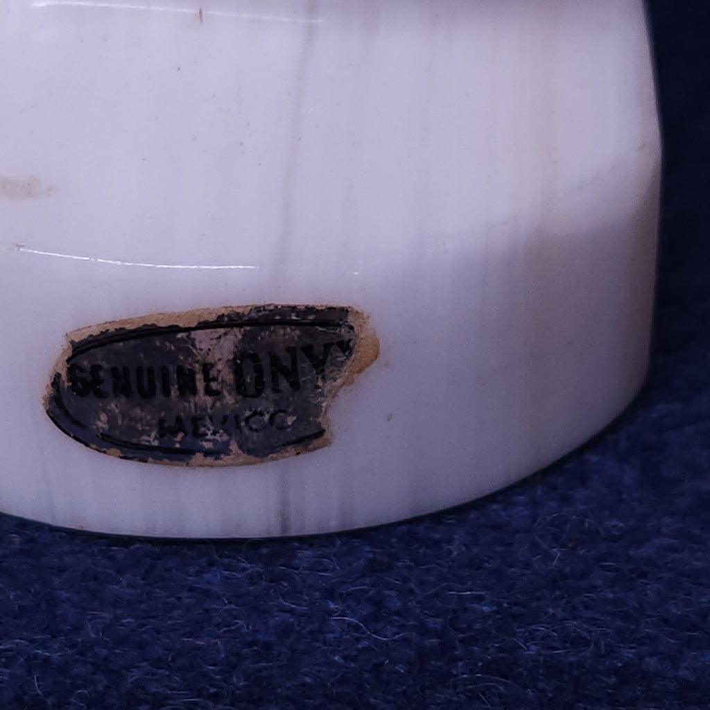 Pair mexican Onyx Horse Head Book-Ends