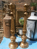 Pair Of Tall Giltwood Candlesticks - Vintage