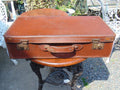 Vintage Tan Leather Suitcase