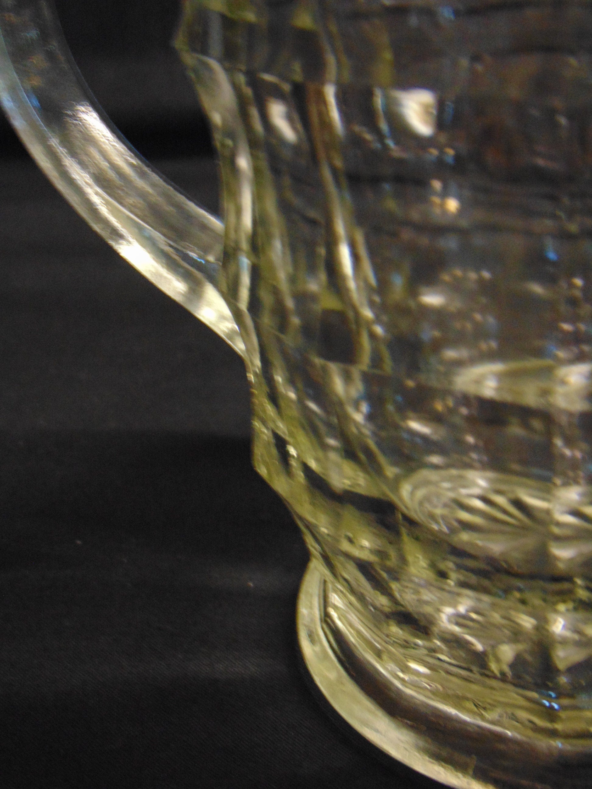 1950's Glass Lemonade Jug, Jacobean Pattern
