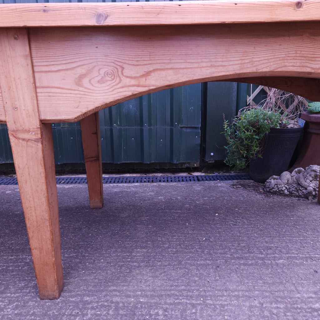 1950's Vintage Red Formica Topped Pine Library Table