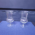 Large Pair 19thC Pedestal Glass Vases