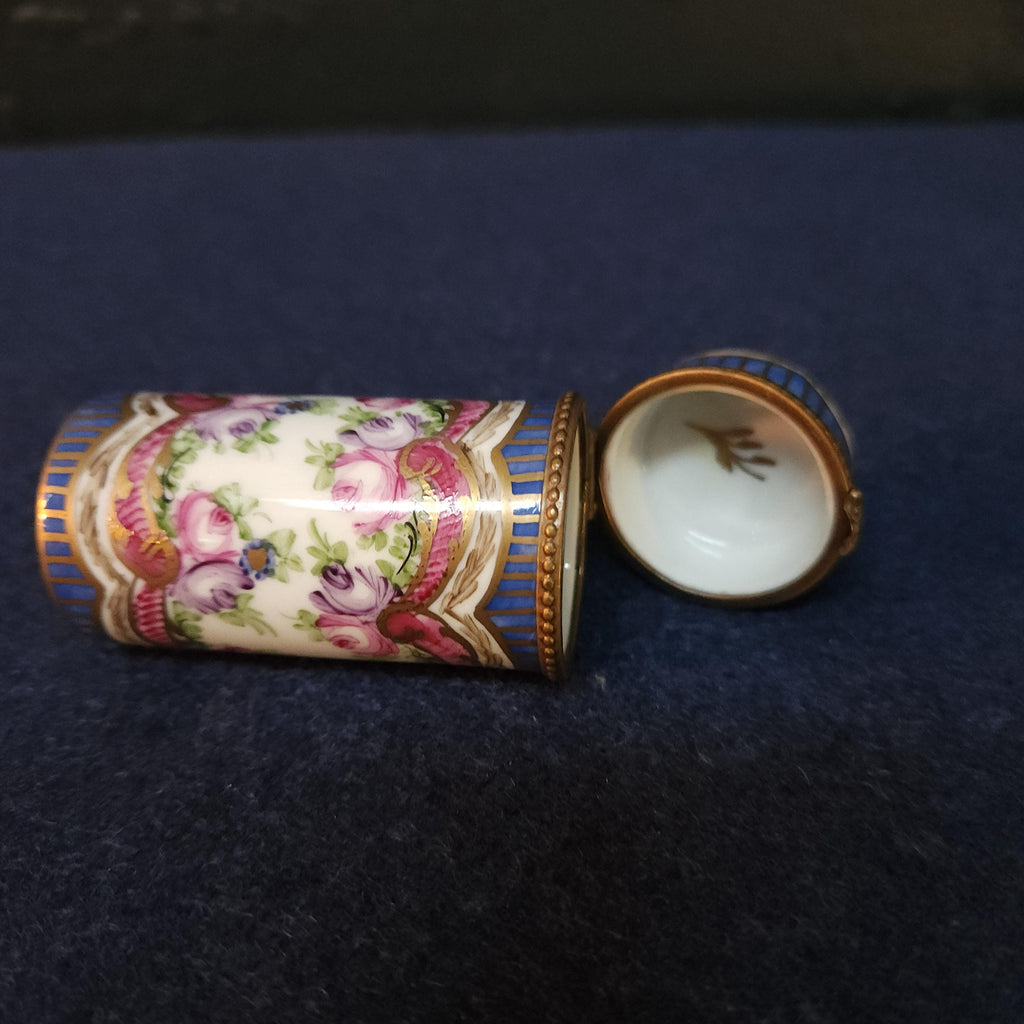 Limoge Hand Painted Small Trinket/Pill Box