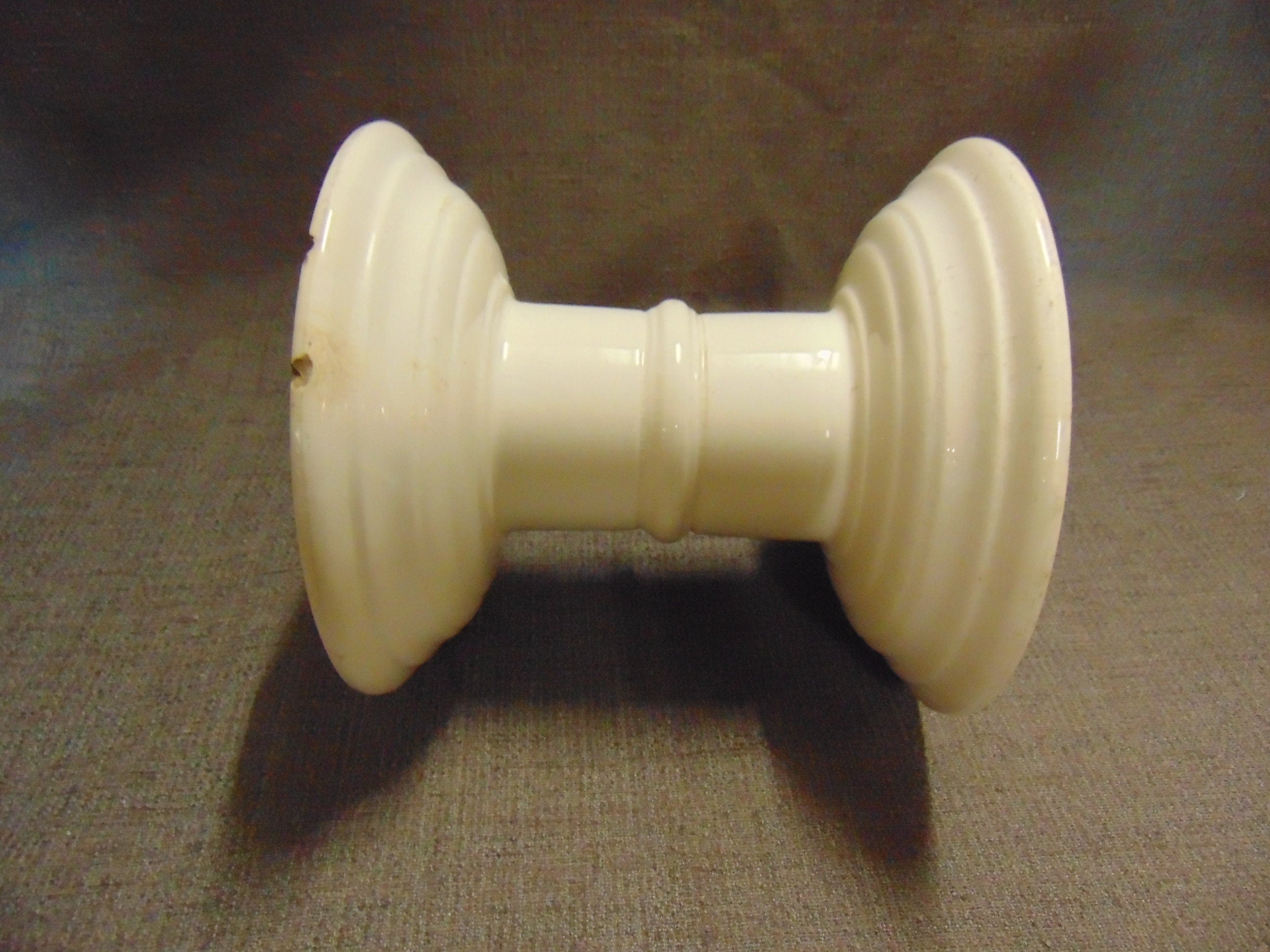 Edwardian White Ironstone Grocers Ham Stand - Vintage