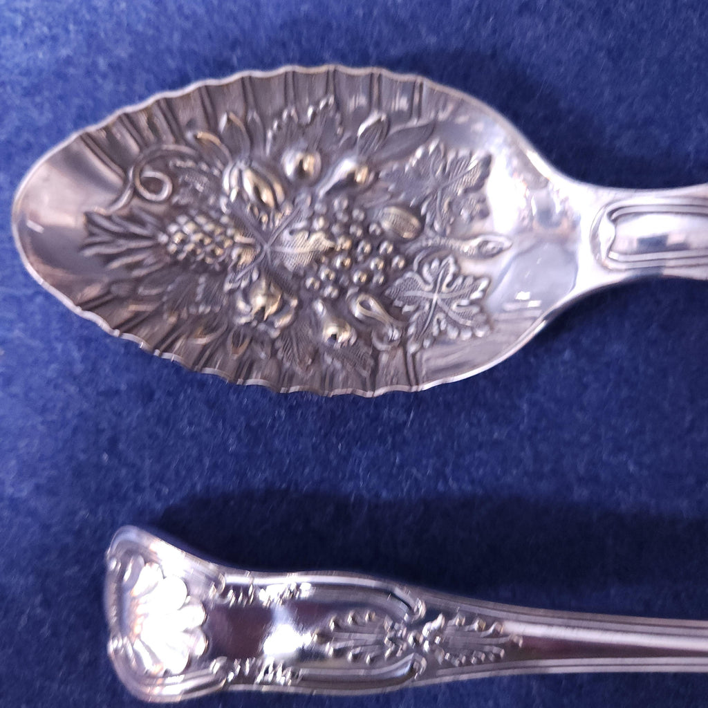 Early 20thC Cased Silverplated Berry Spoons