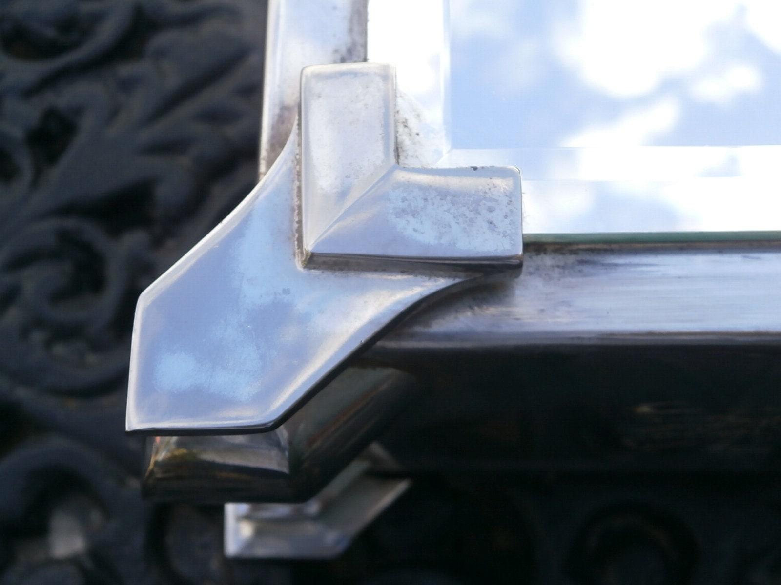 Silver Plate Mirrored Top Wedding Cake Stand - Vintage