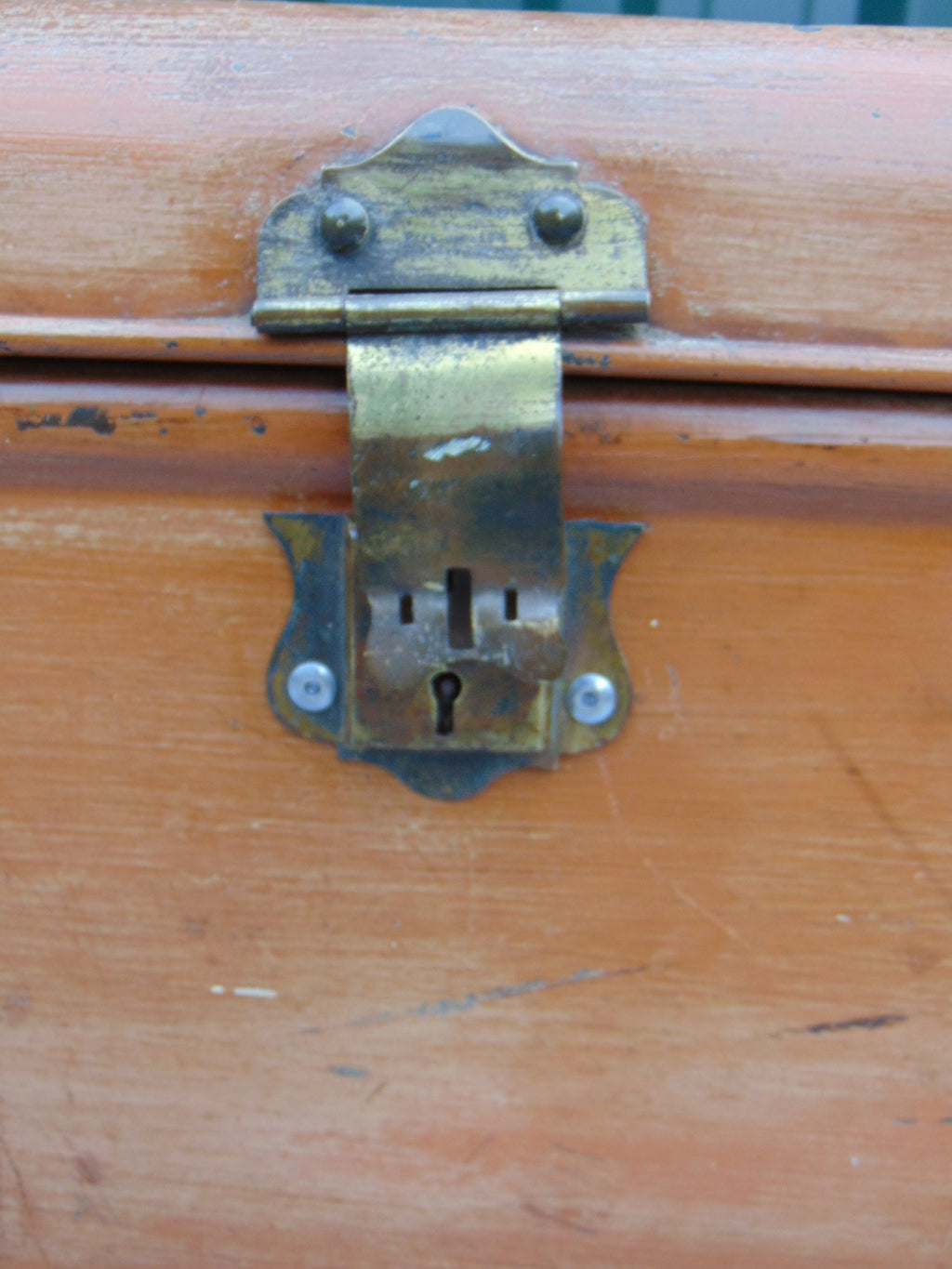 Late 19thC Large Tin Shipping Trunk