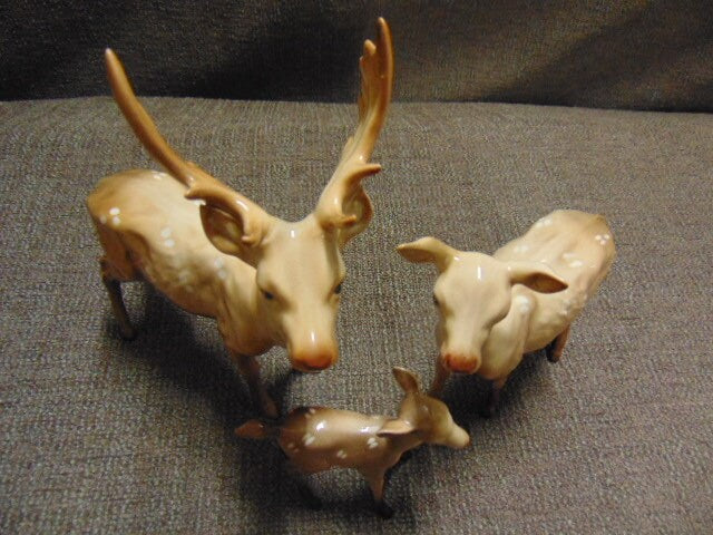 Beswick Deer Family - Stag, Doe and Fawn