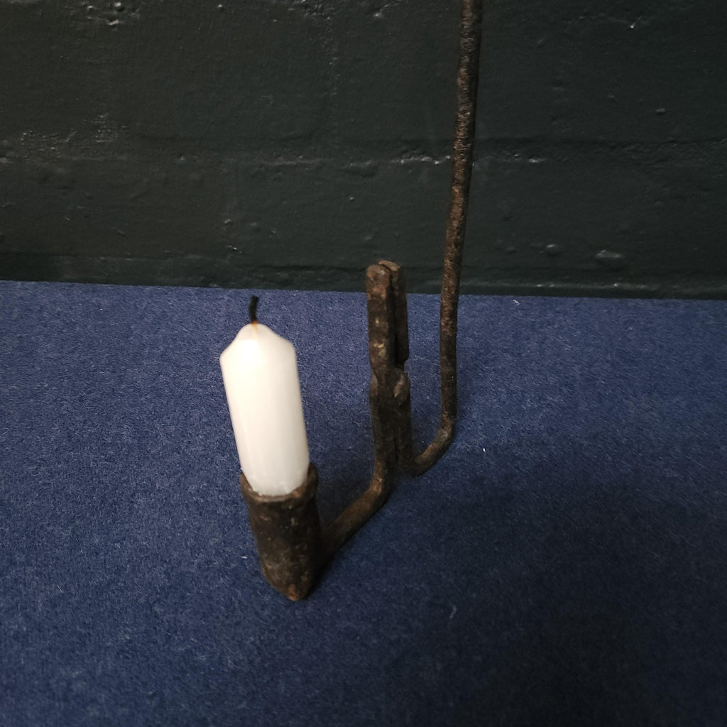 Welsh Hanging Rushlight and Candle Holder, circa late 18th Century