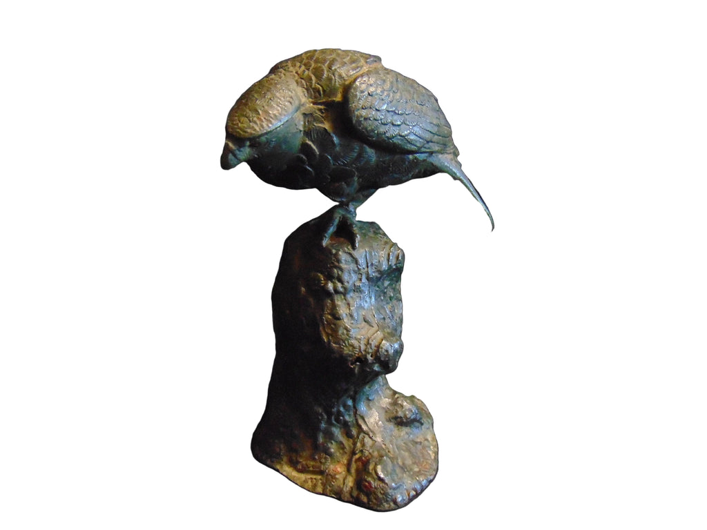 Cast Bronze Of Roosting Bird