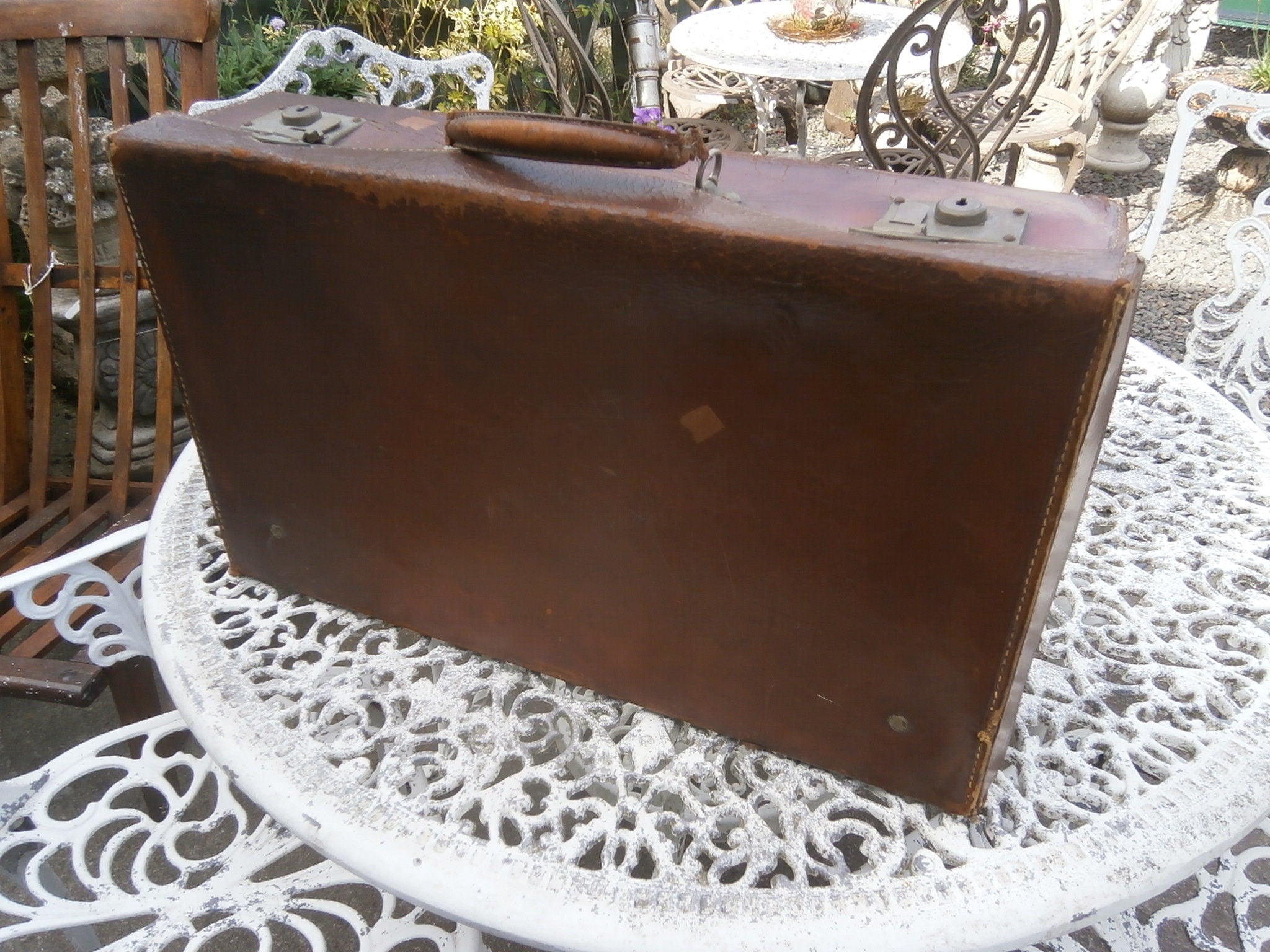 Vintage Leather Suitcase