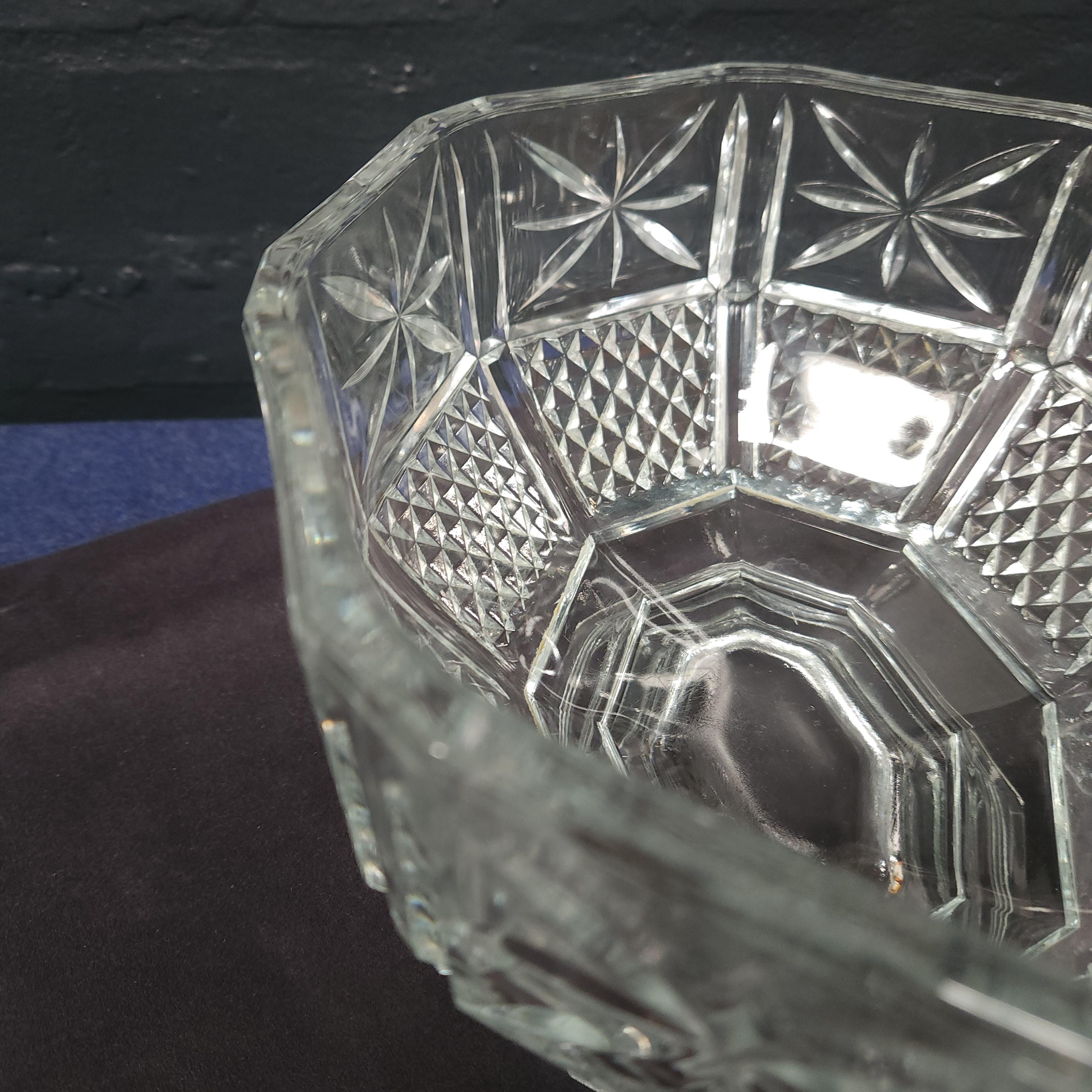Italian Pressed Glass Decorative Bowl