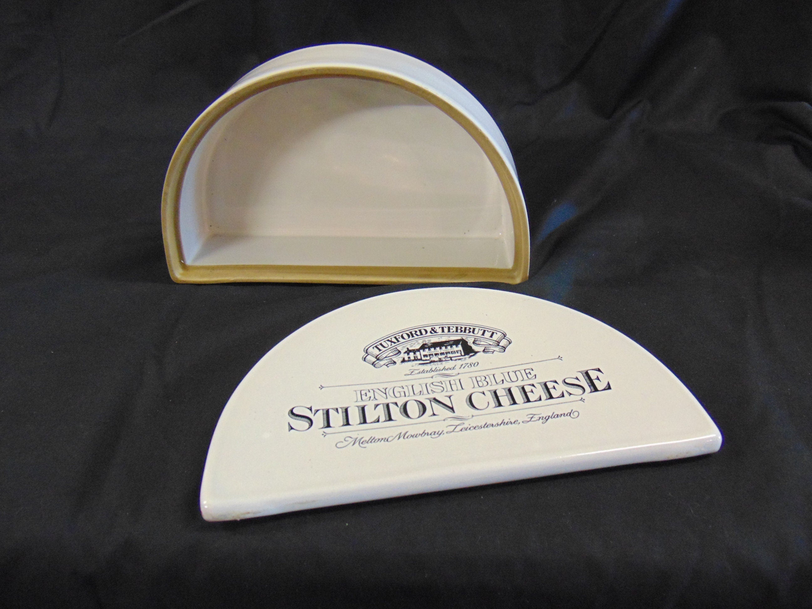 Vintage Grocers Advertising, Made by Denby for Tuxford and Tebbutt Stilt0n Cheese