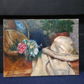 Oil on Stretched  Canvas Still Life - Garden Bench by Joan Gough Thomas 1999