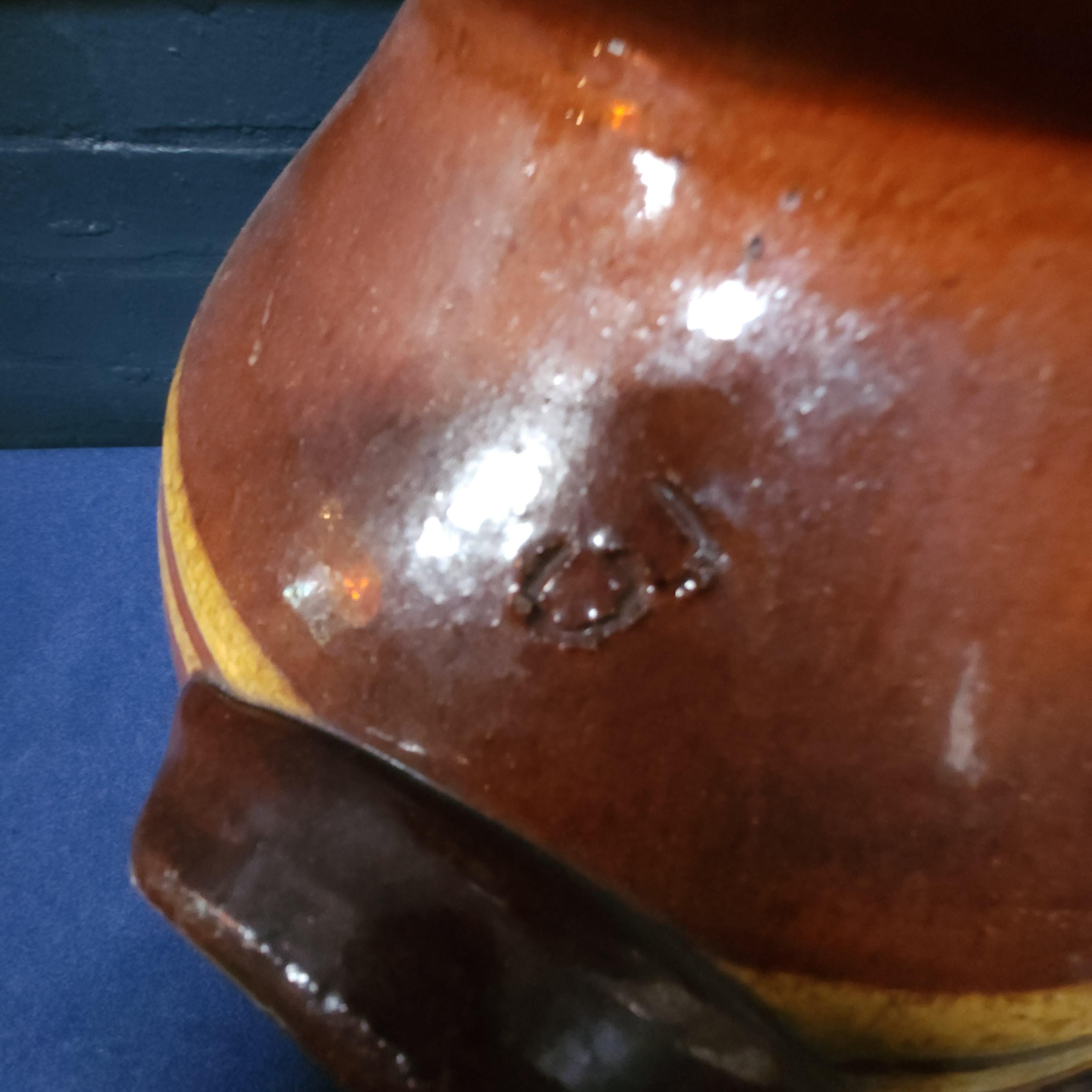 19thC Salopian Terracotta Dairy or Cider Flagon