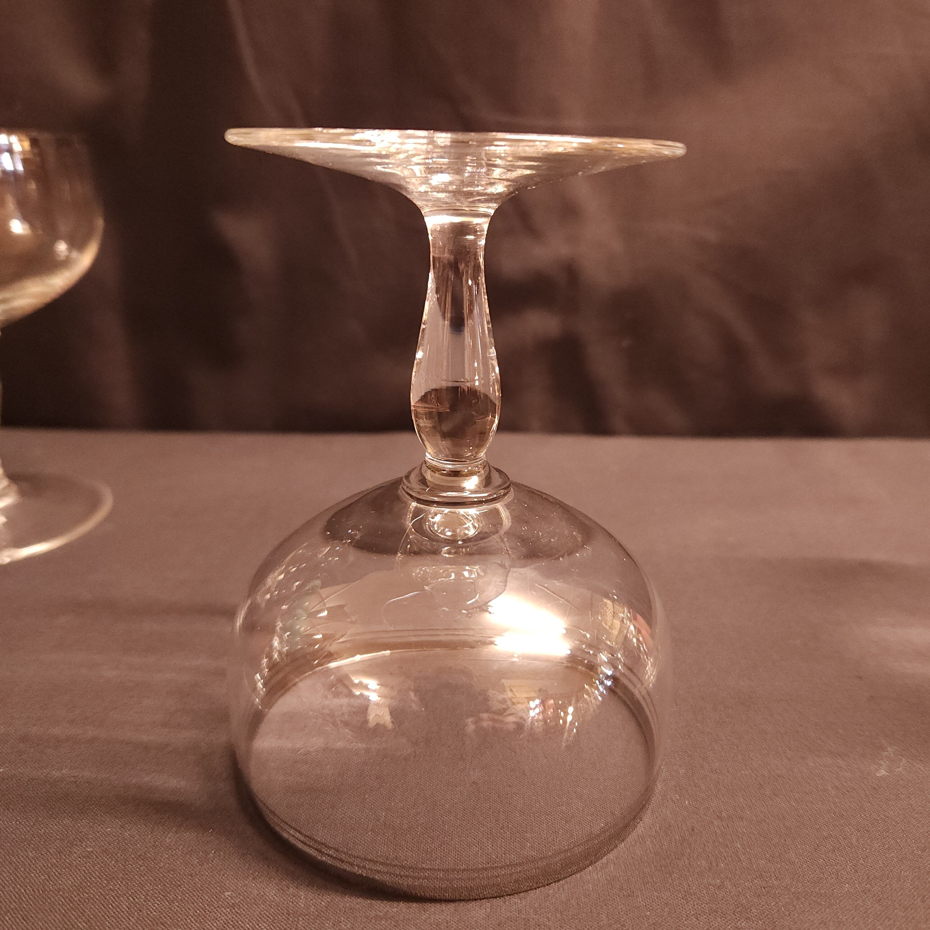 Set 4 Vintage Champagne Coupe With Silver Stripes