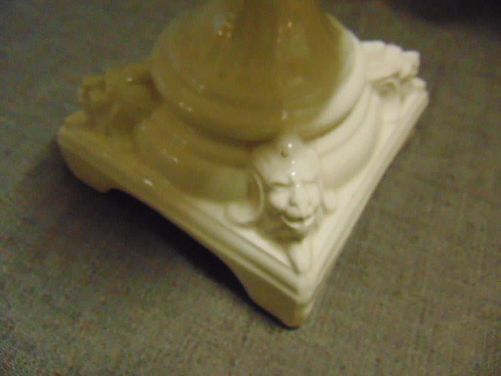 Victorian White Stoneware Food Stand