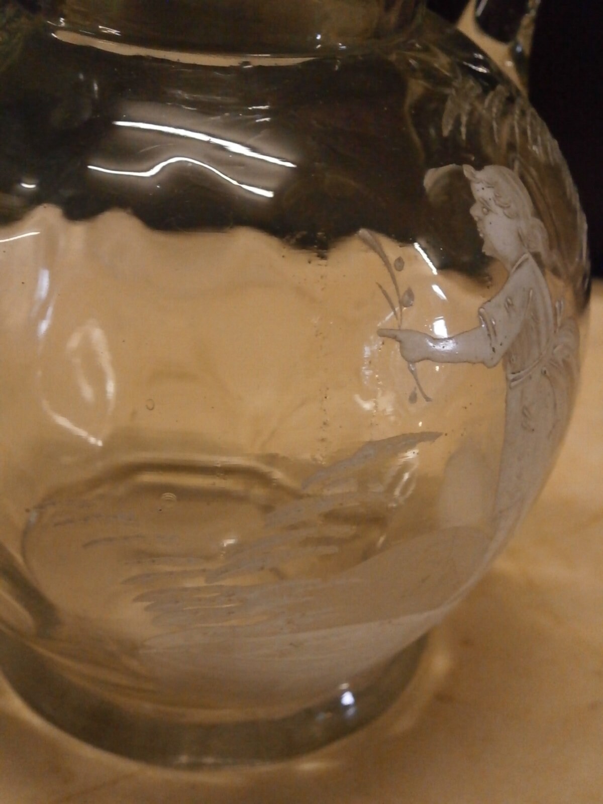 Mary Gregory Glass Jug