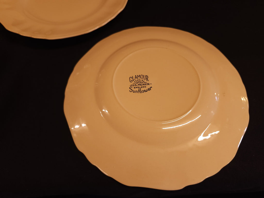 J & G Meakin, Glamour Sunflower Salad Plates x 6