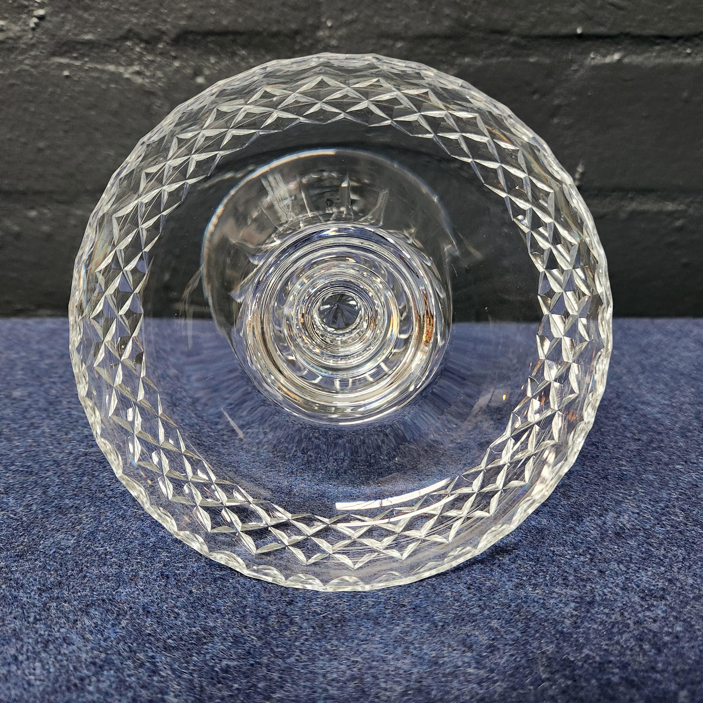 Small Thomas Webb Cut Crystal Tazza, Dennis Diamonds Pattern