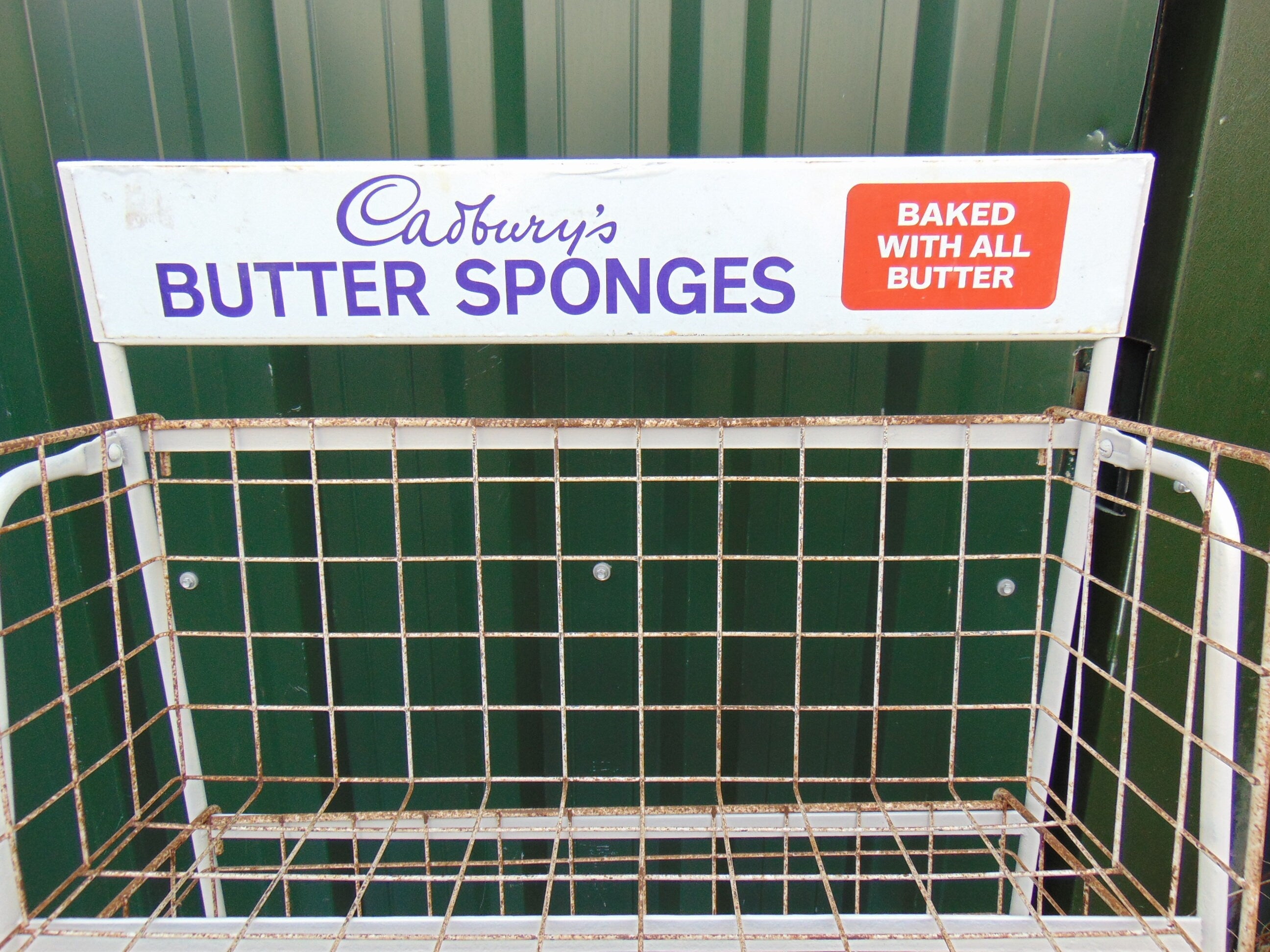 Vintage Retro Cadbury Butter Sponge Retail Advertising Display Stand