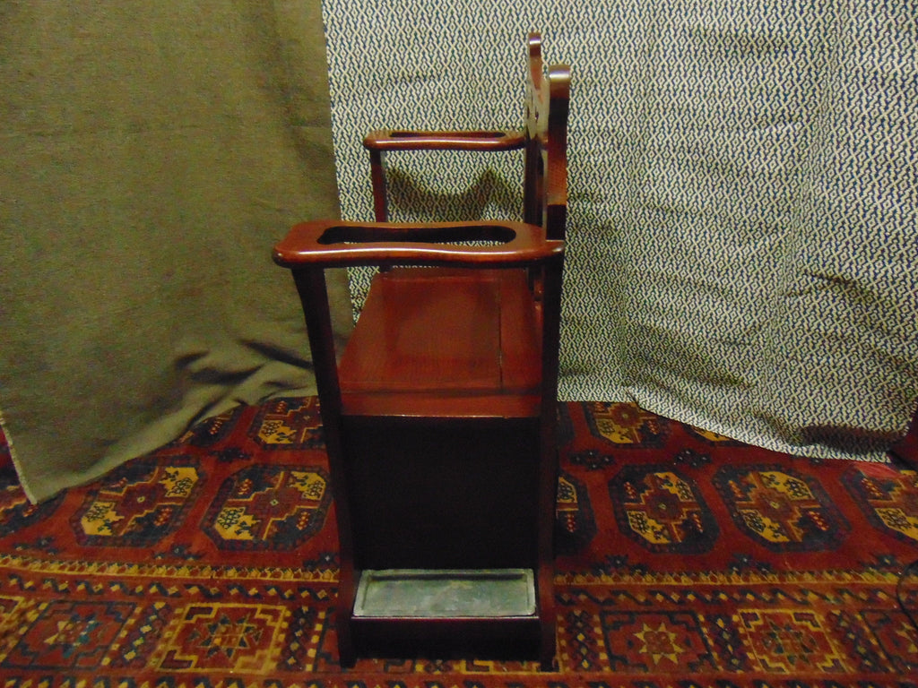 Arts and Crafts Oak Small Hall Settle Stick/Umbrella Stand