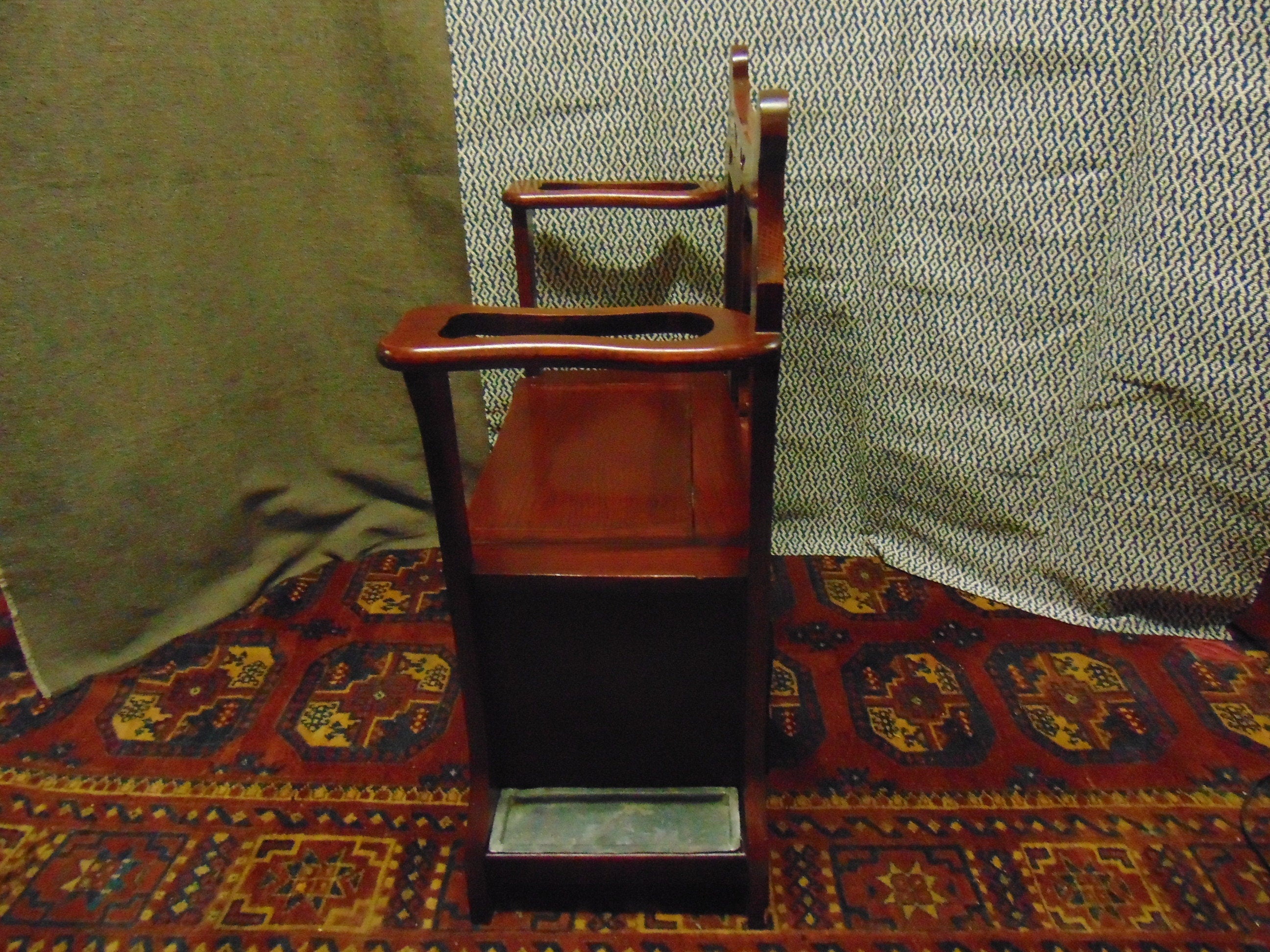 Arts and Crafts Oak Small Hall Settle Stick/Umbrella Stand