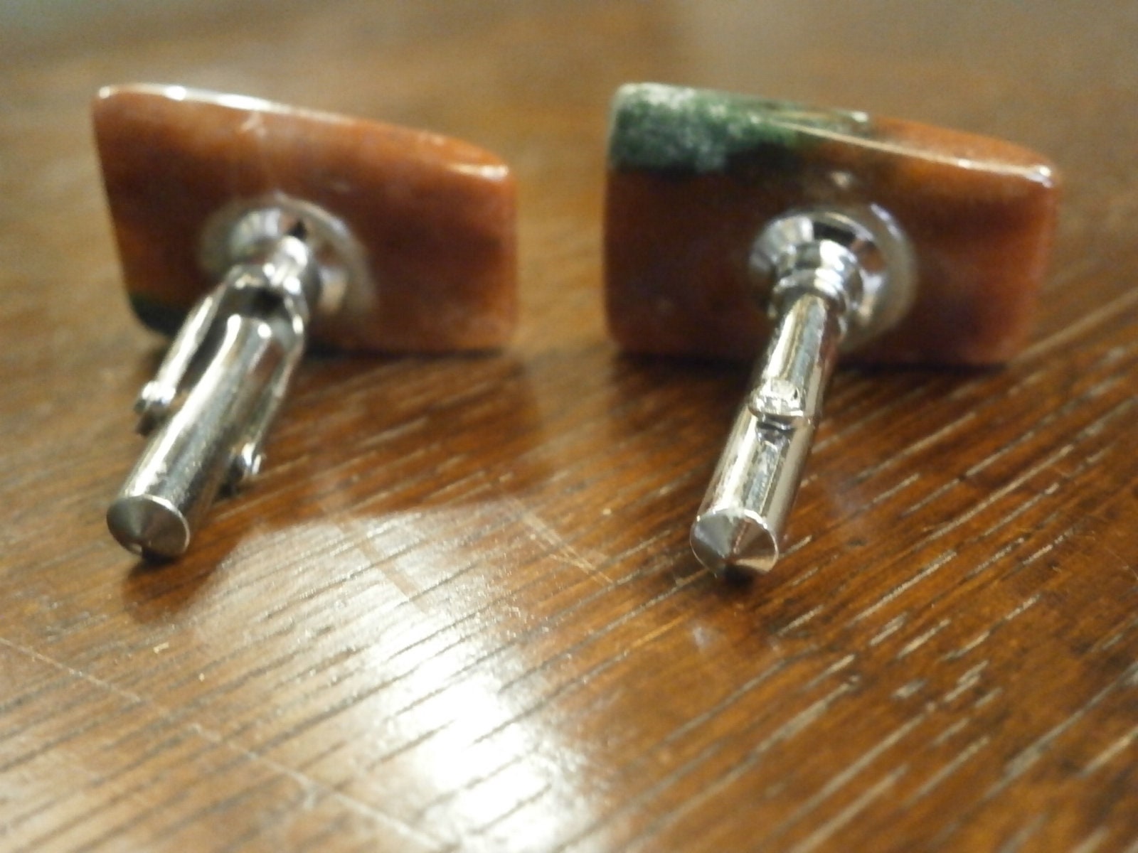 Semi Precious Stone Cuflinks --Vintage