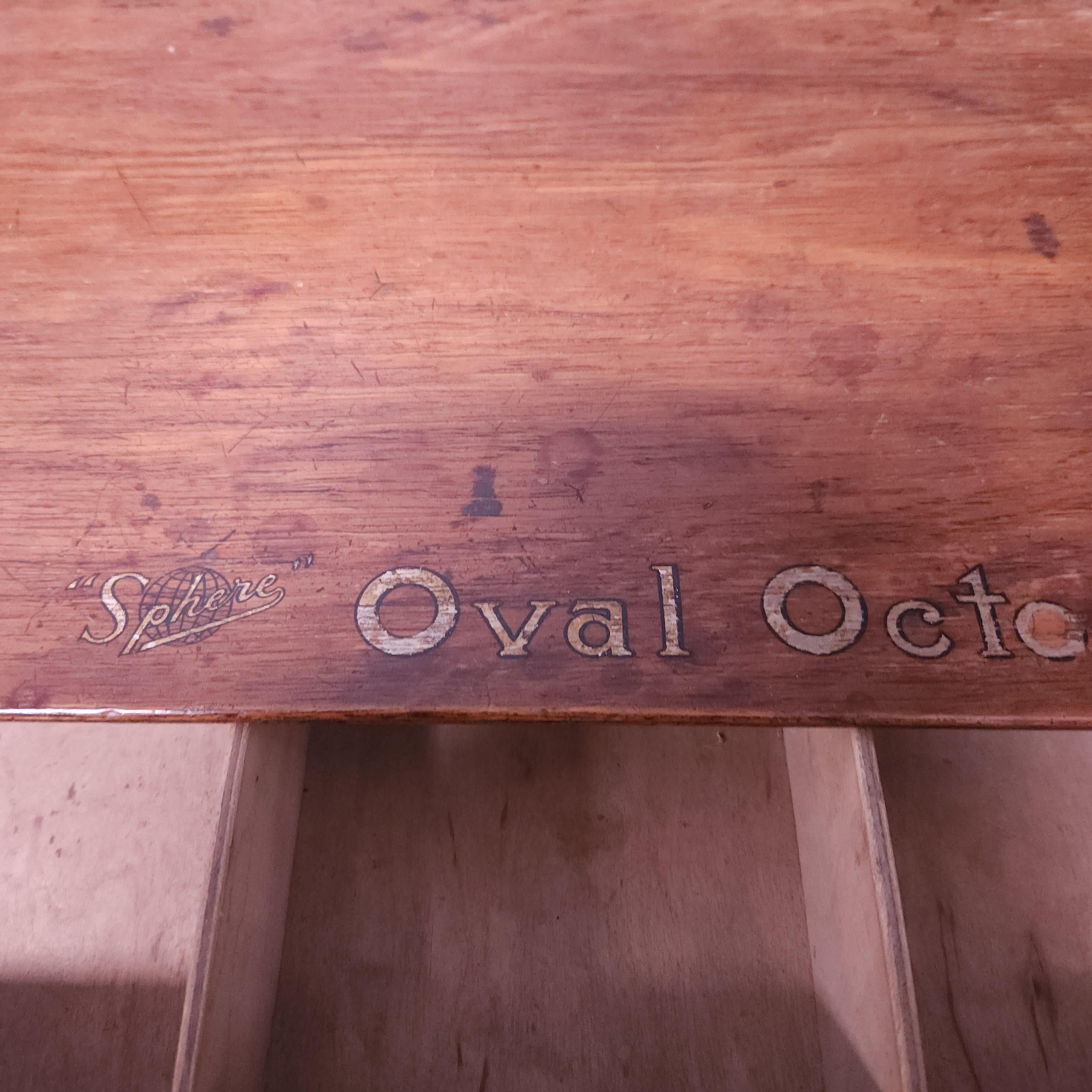 Early 20thC Retail Counter Top Haberdashery Drawers for Sphere Oval-Oct Suspenders