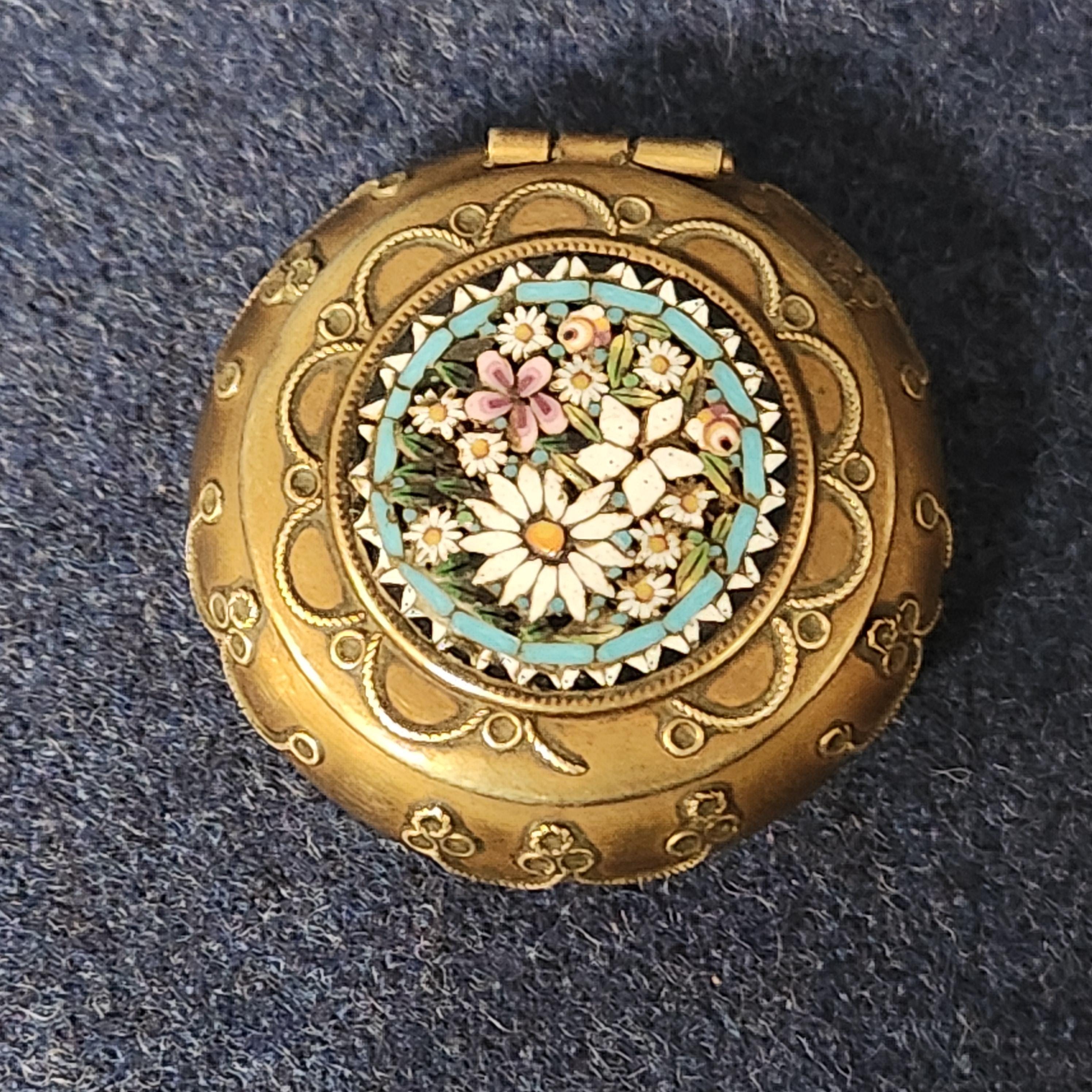 19thC Micro Mosaic Pill Box