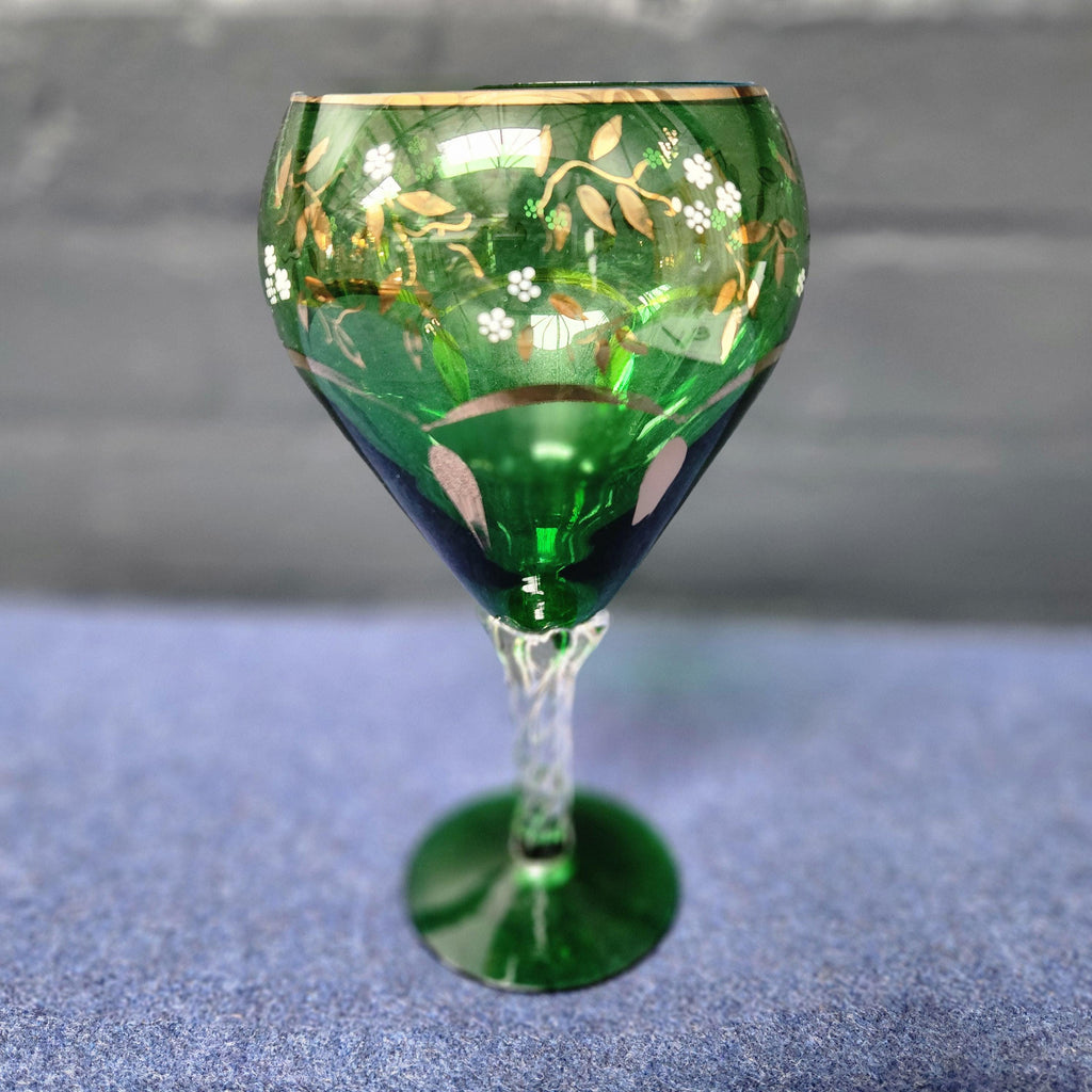 Continental Green Glass Vase
