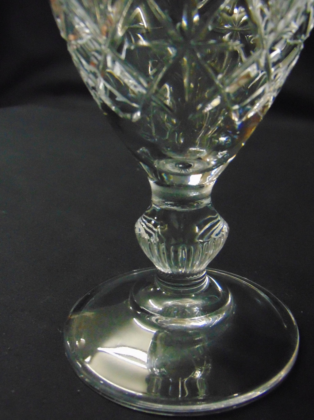 Vintage Cut glass Regency style vase.
