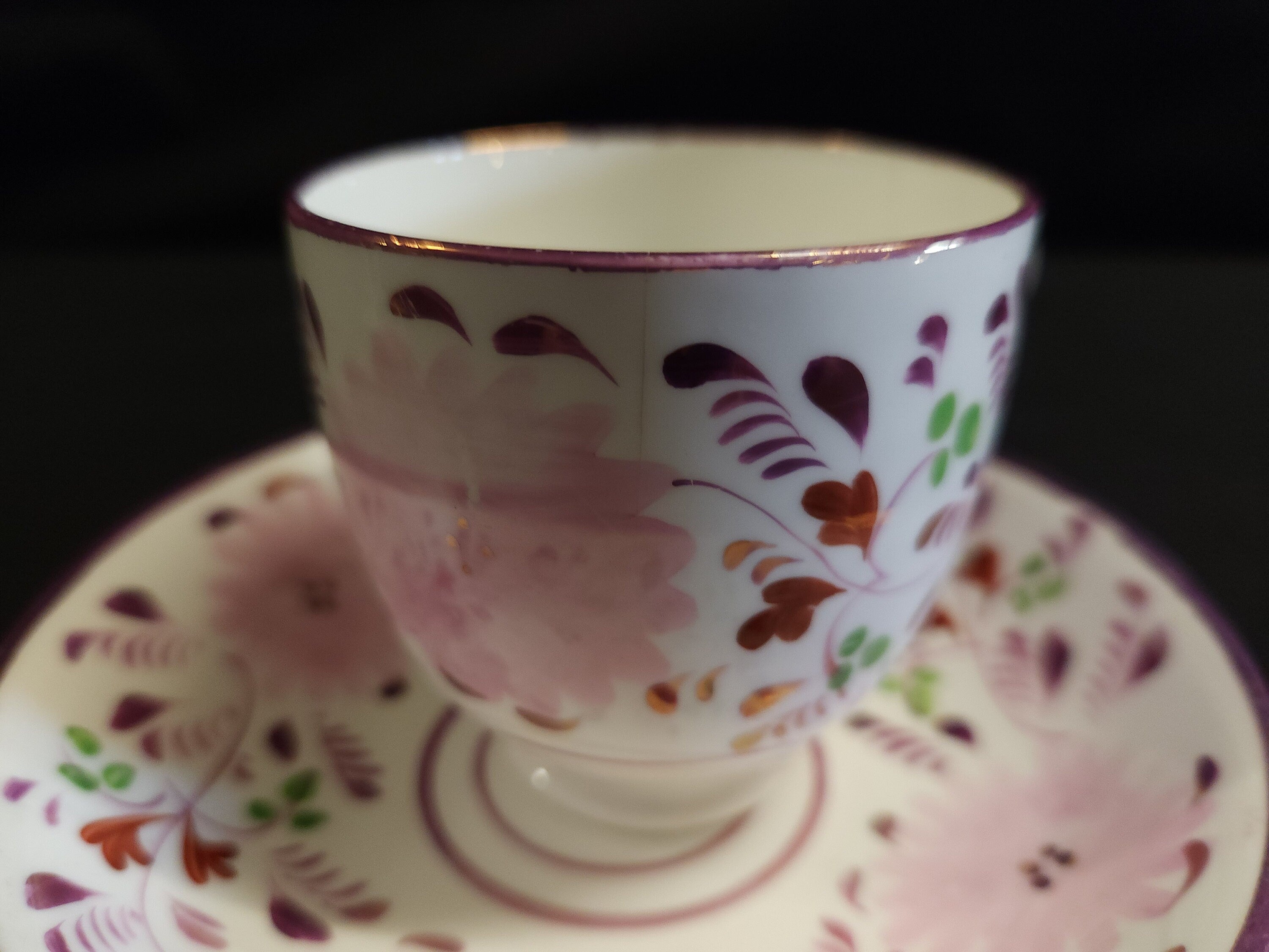 Early 19th Century Pearlware Teacup and Saucer