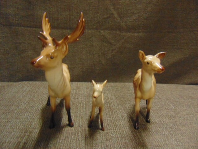 Beswick Deer Family - Stag, Doe and Fawn - Faulty
