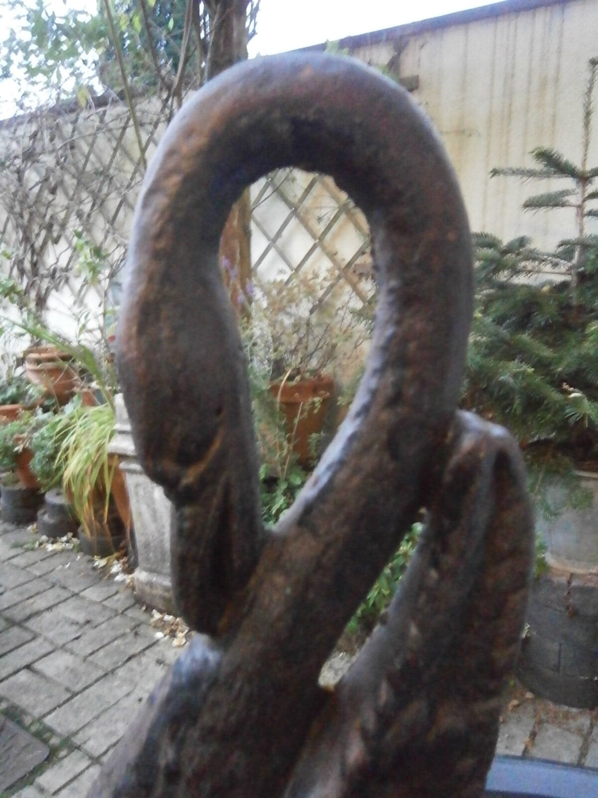 19thC Cast Iron Door Porter Modelled as a Swan