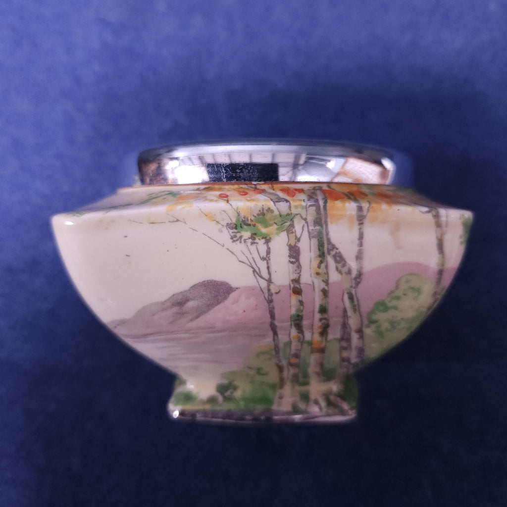 Art Deco Hand Painted Paradise Sugar Bowl