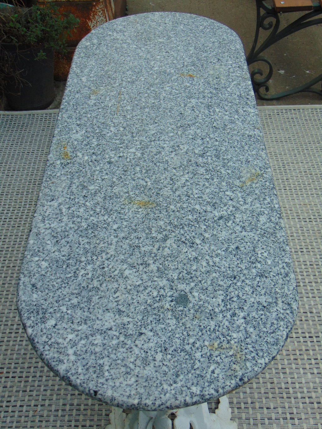 Victorian Cast Iron Marble Topped Table