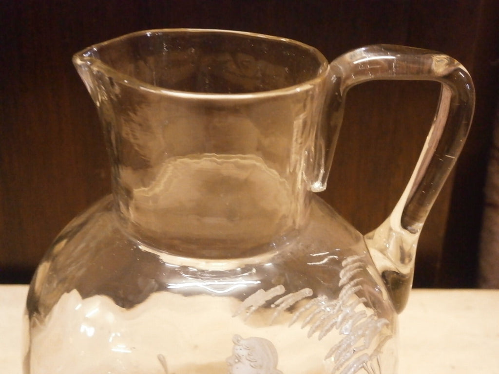 Mary Gregory Glass Jug