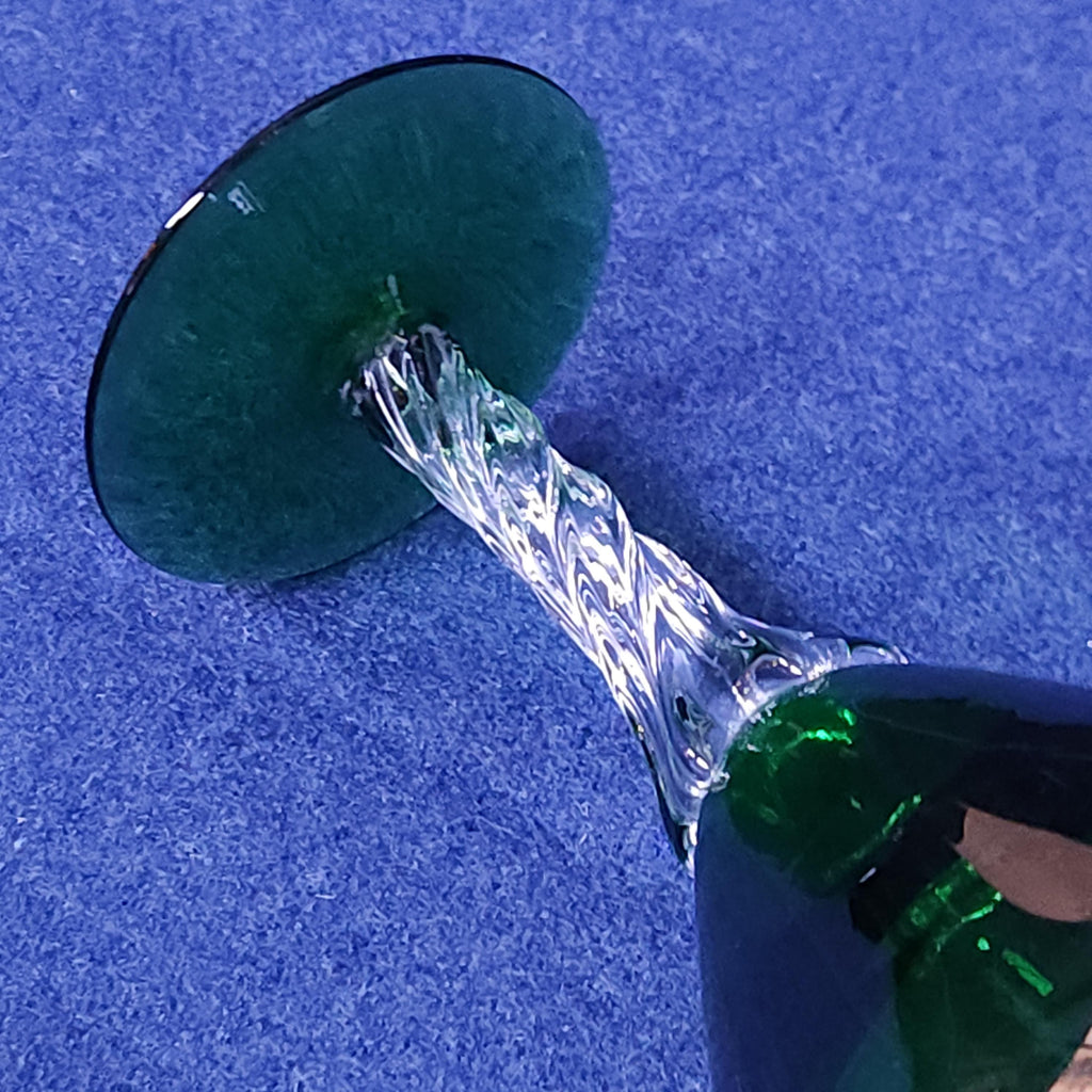Continental Green Glass Vase