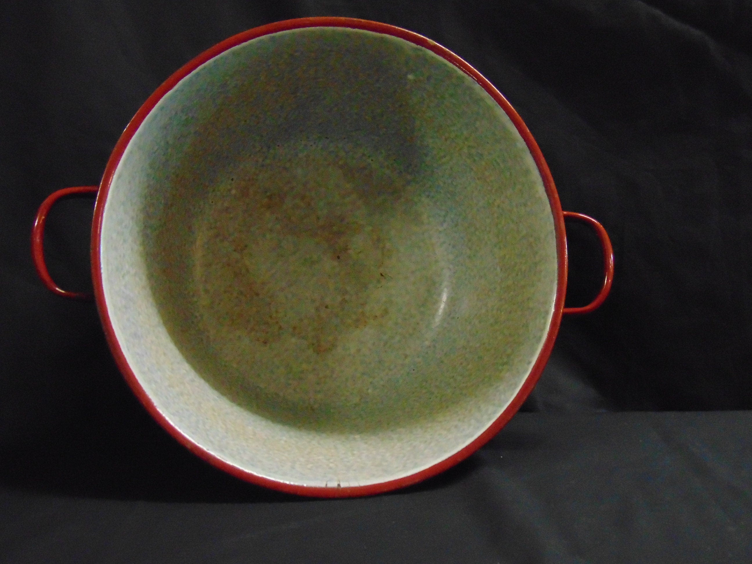 Vintage French Enamel Handled Bowl