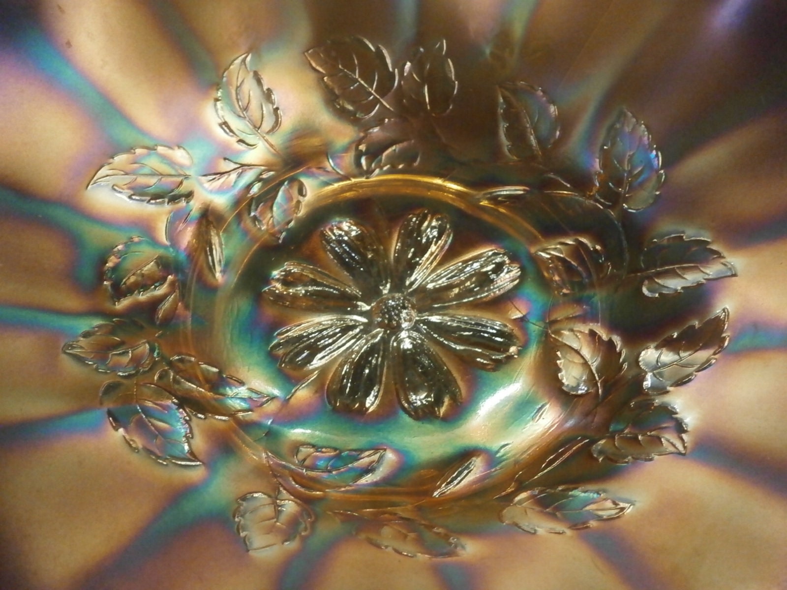 Edwardian Carnival Glass Bowl