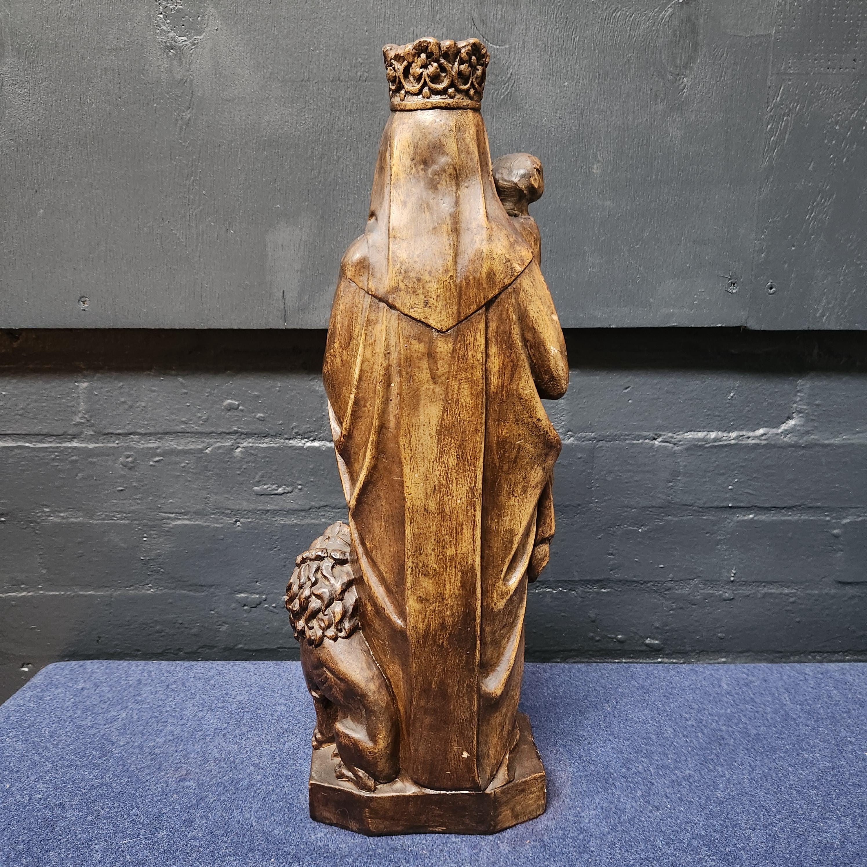 Our Lady of Flanders Plaster Statue, French