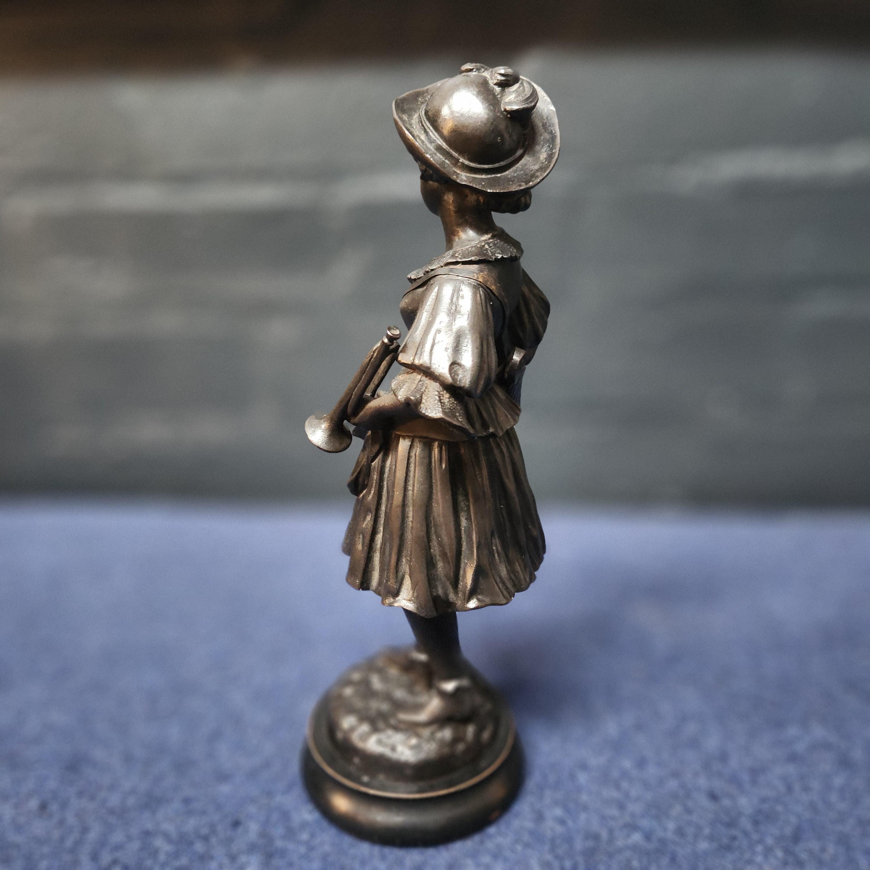 French Bronzed Spelter Figure, Emile Bruchon 1806 - 1895